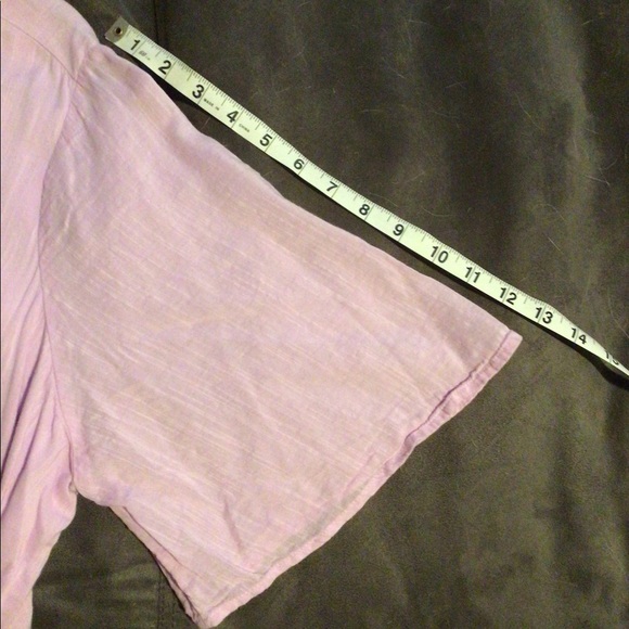 All cotton faux wrap dress in lavender size 2X - Picture 6 of 6